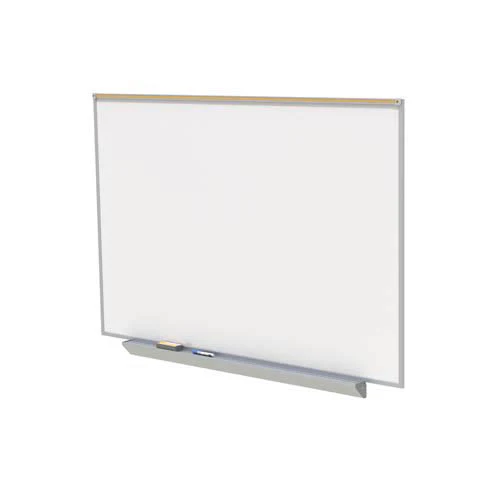 120.5" x 48.5" Aluminum Frame Premium Porcelain Magnetic Whiteboard - 1" Maprail, 4 Markers & Eraser