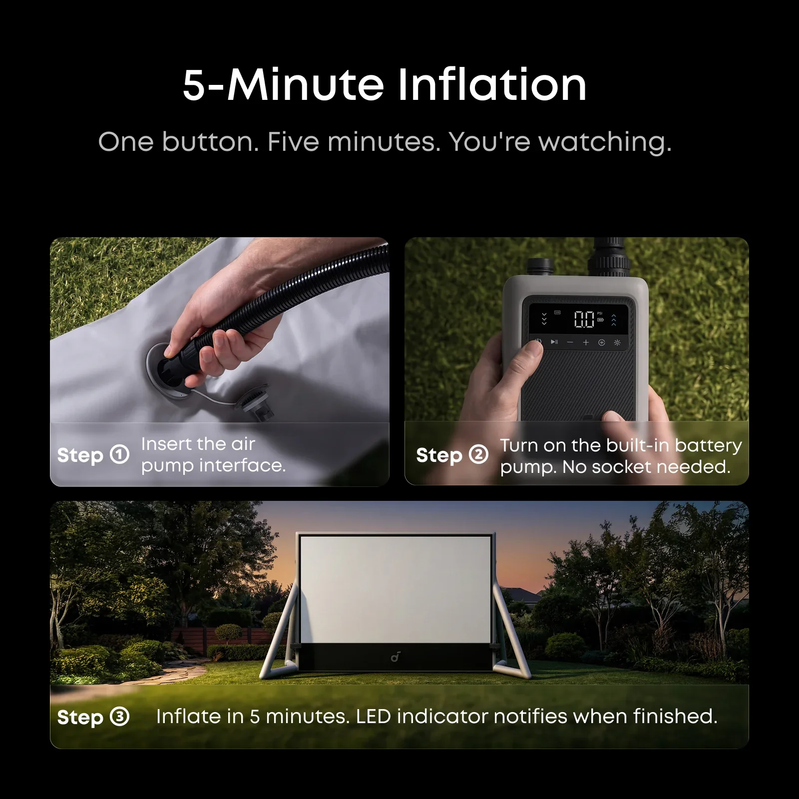 Anker Soundcore Nebula 200-Inch Inflatable Projector Screen - Image 3