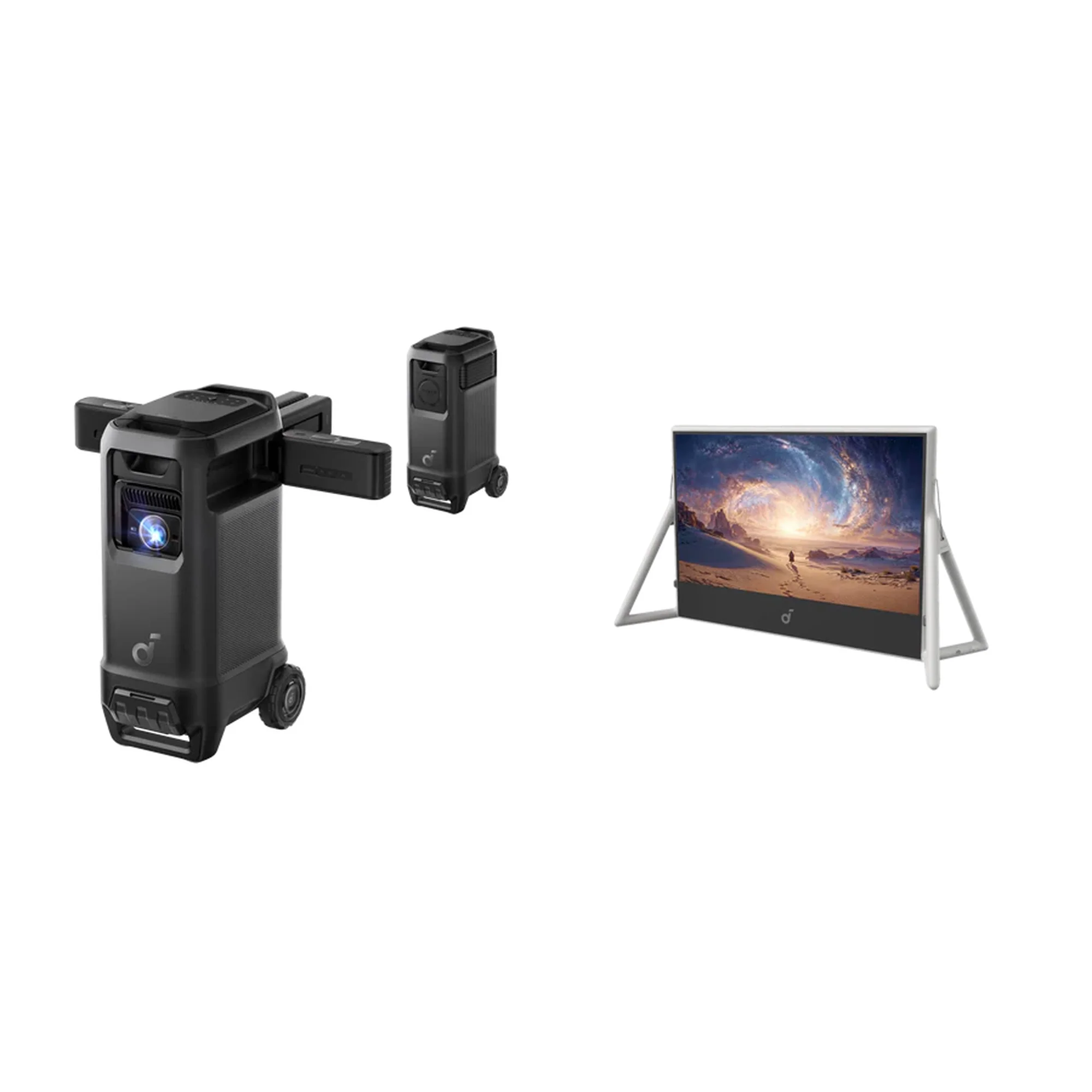 Anker Soundcore Nebula X1 Pro 4K Triple Laser Projector with Dolby Vision & 7.1.4 Dolby Atmos Audio Mobile Theater Station + 200" Inflatable Projector Screen