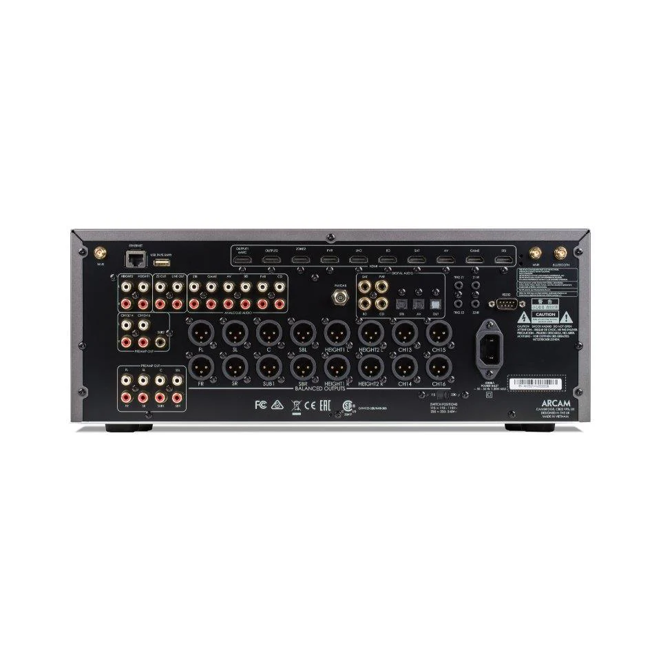 Arcam AV41 Home theater preamp/processor with 16-channel processing, Chromecast built-in, Apple AirPlay&reg; 2, Dolby Atmos&reg;, and Dirac Live&reg; room correction - Image 3