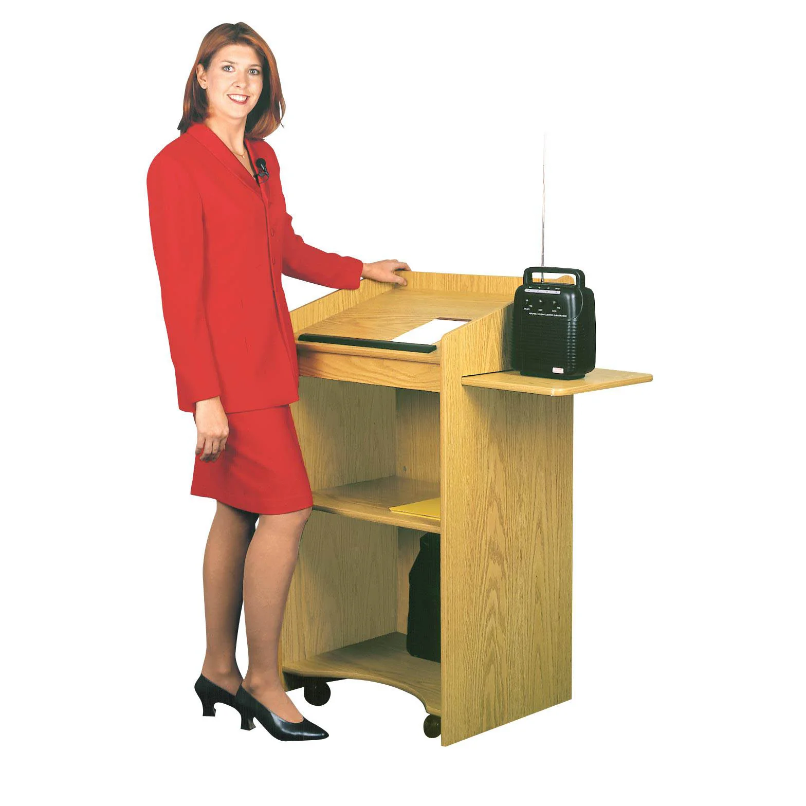Aristocrat Floor Lectern, Wild Cherry - Image 3