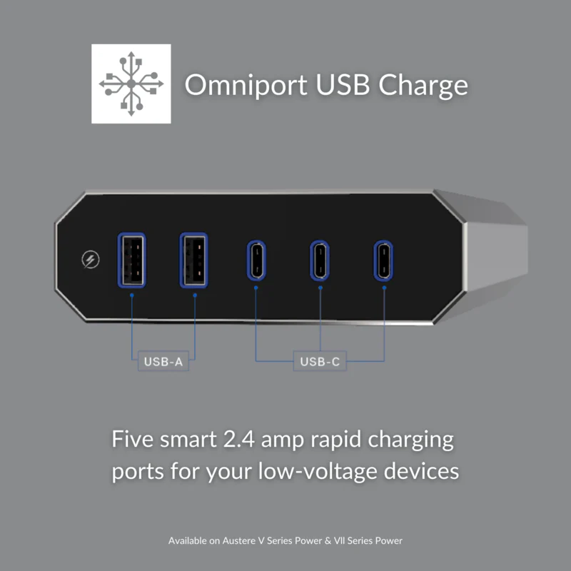 Austere Power V Series 8-Outlet with Omniport USB (North America) | 5S-PS8-US1 - Image 6