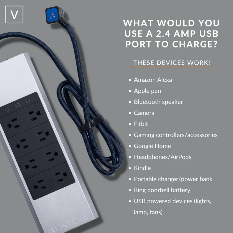 Austere Power V Series 8-Outlet with Omniport USB (North America) | 5S-PS8-US1 - Image 7