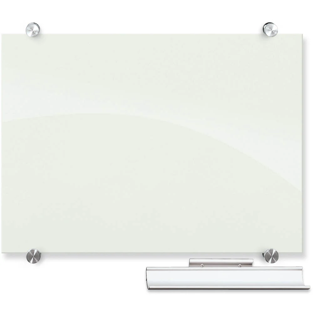 Best-Rite 83846 Visionary Magnetic Glass Dry Erase Whiteboard - Glossy White - Image 4