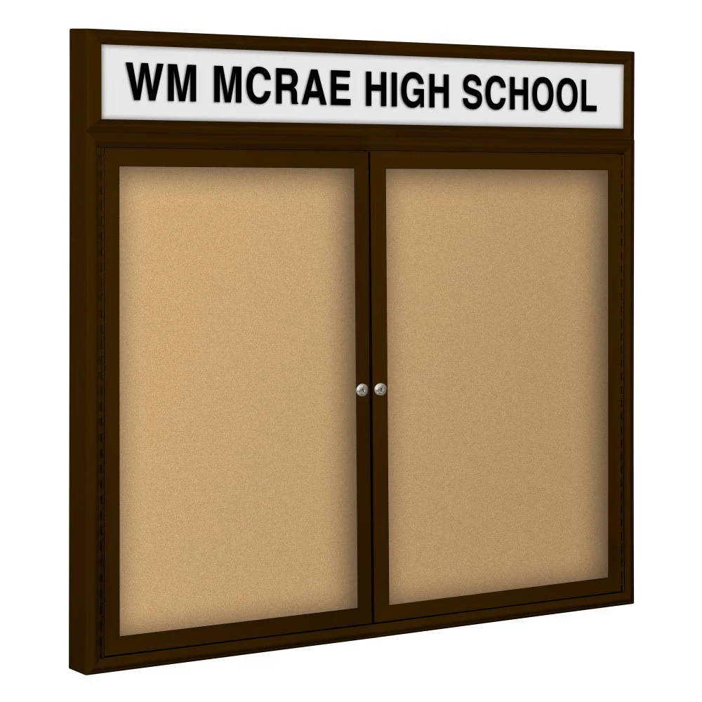Best-Rite 94PCG-OH Outdoor Headline Bulletin Board Cabinet - Image 9