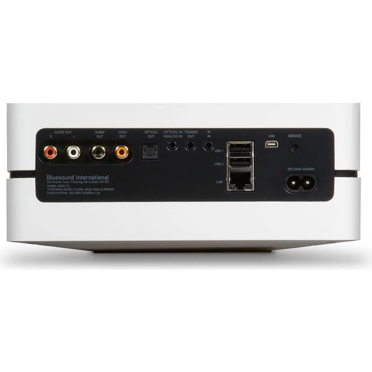 Bluesound VAULT 2i Streaming music player with 2TB drive, CD ripper, Apple AirPlay 2 and Bluetooth (White) - Image 2