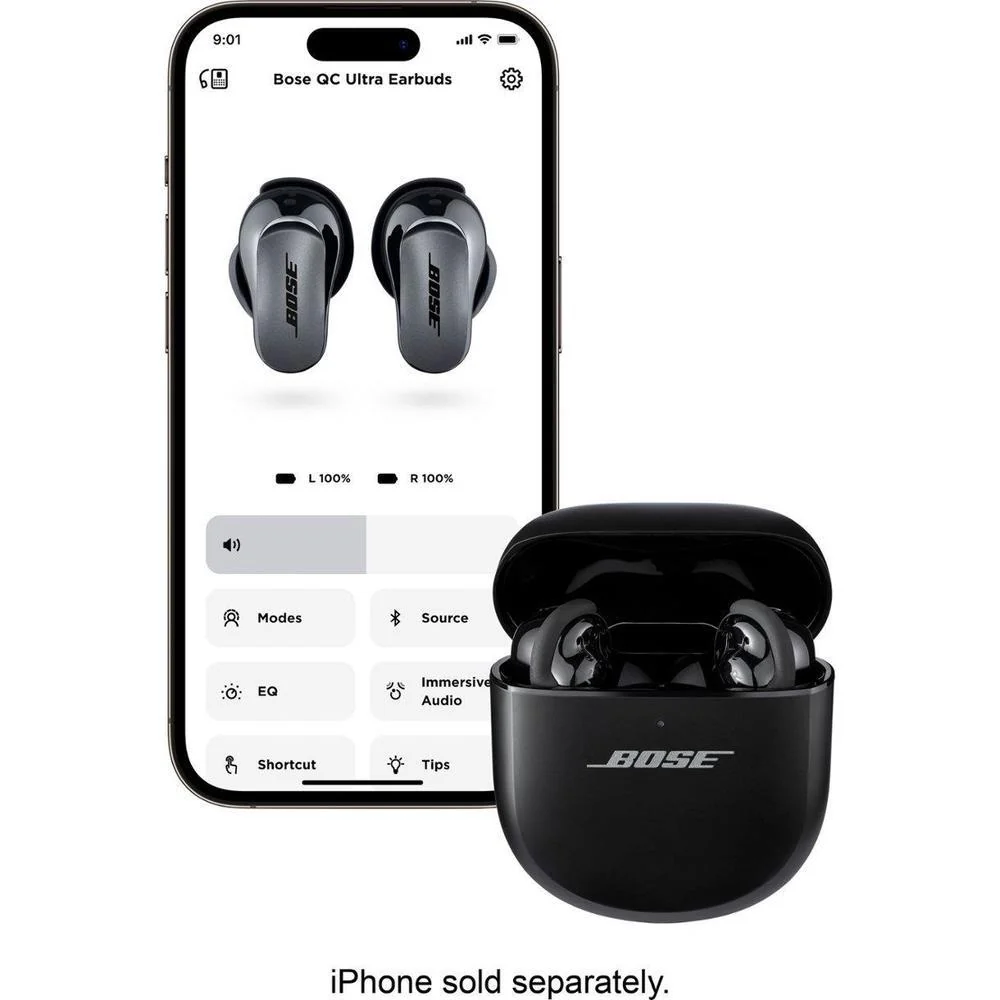 Bose QuietComfort Ultra True Wireless Noise Cancelling In-Ear Earbuds-Black - Image 9
