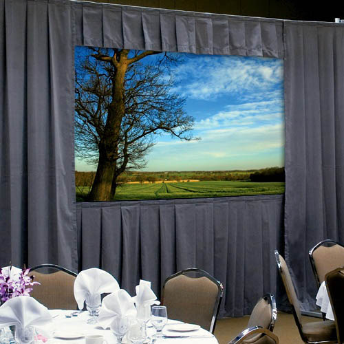 Da-Lite 39905KP Ultra Velour Drapery Kits for Deluxe Frames Without Skirt Bar for a (62"x96")