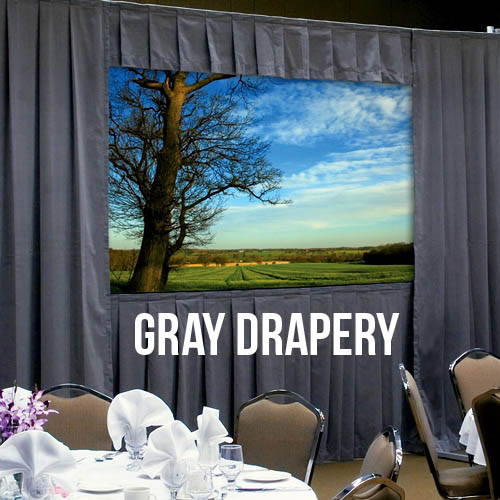 Da-Lite 39907GRP Ultra Velour Drapery Kits for Deluxe Frames Without Skirt Bar for a (77"x120")