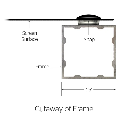 Da-Lite Da-Snap 79002 - 133" diag.(65x116) - [16:9] - Da-Tex - 1.3 - Image 5