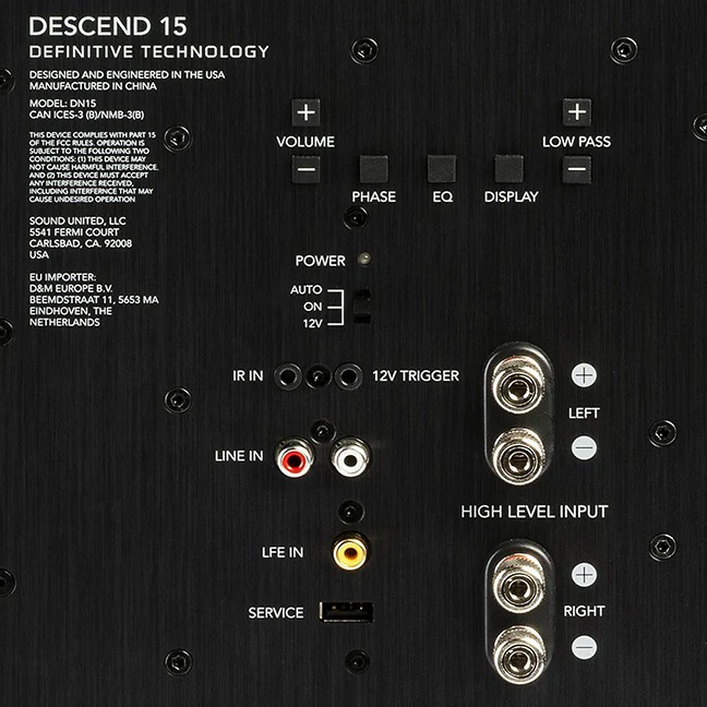 Definitive Technology DN15 1500W 15 inch Subwoofer with Dual 15 inch Bass Radiators - Image 3