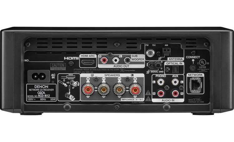 Denon CEOL RCD-N12 Compact stereo receiver with built-in CD player, tuner, Bluetooth, Apple AirPlay 2, and HEOS streaming - RCDN12BKE3 - Image 2