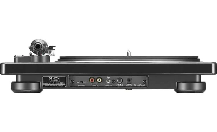 Denon DP-450USB Semi-automatic belt-drive turntable with pre-mounted cartridge, USB output and built-in phono preamp (Black) - DP450USBBKEM - Image 2