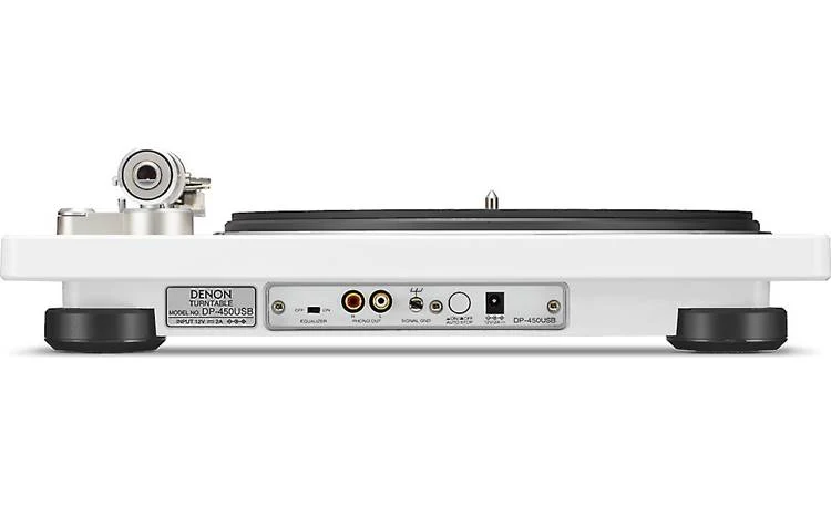 Denon DP-450USB Semi-automatic belt-drive turntable with pre-mounted cartridge, USB output and built-in phono preamp (White) - DP450USBWTEM - Image 2