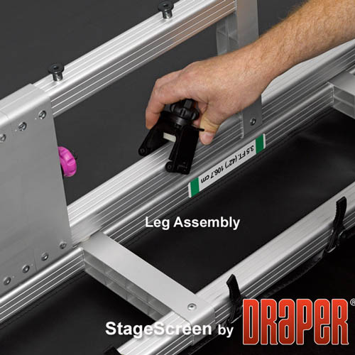 Draper 383500 StageScreen (Black) 276 diag. (135x240) - HDTV [16:9] - Matt White XT1000V 1.0 Gain - Image 6