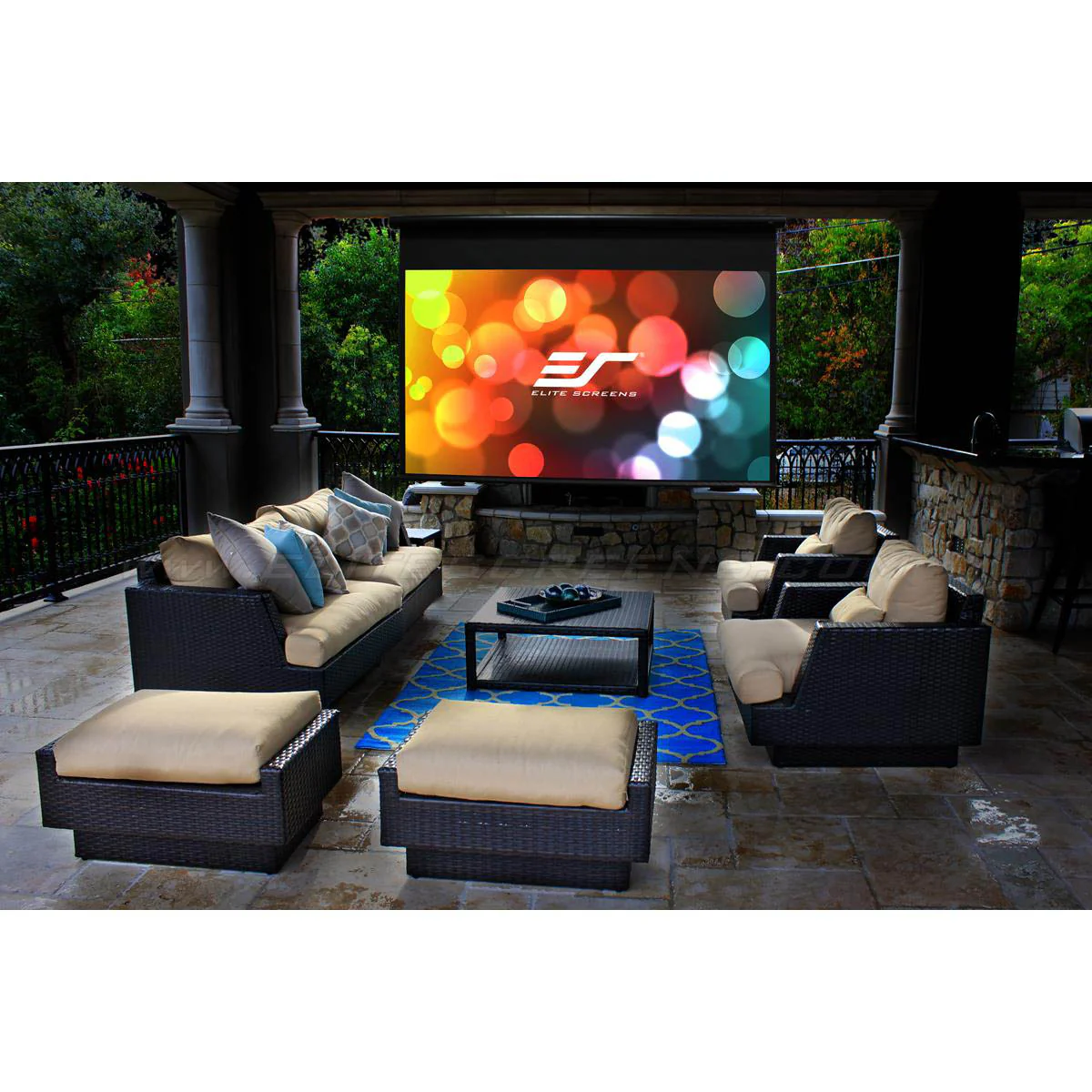 Elite OMS100H-Electric Yard Master 100 diag. (49x87) - HDTV [16:9] - MaxWhite 1.1 Gain - Image 3