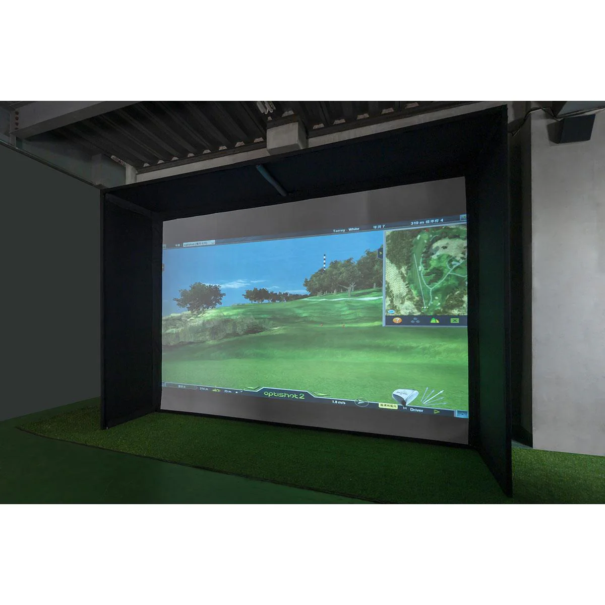 Elite Screens Golf Simulator Impact Screen 10'x10' Swingbay ImpactWhite GSB10x10-IPW1145 - Image 4