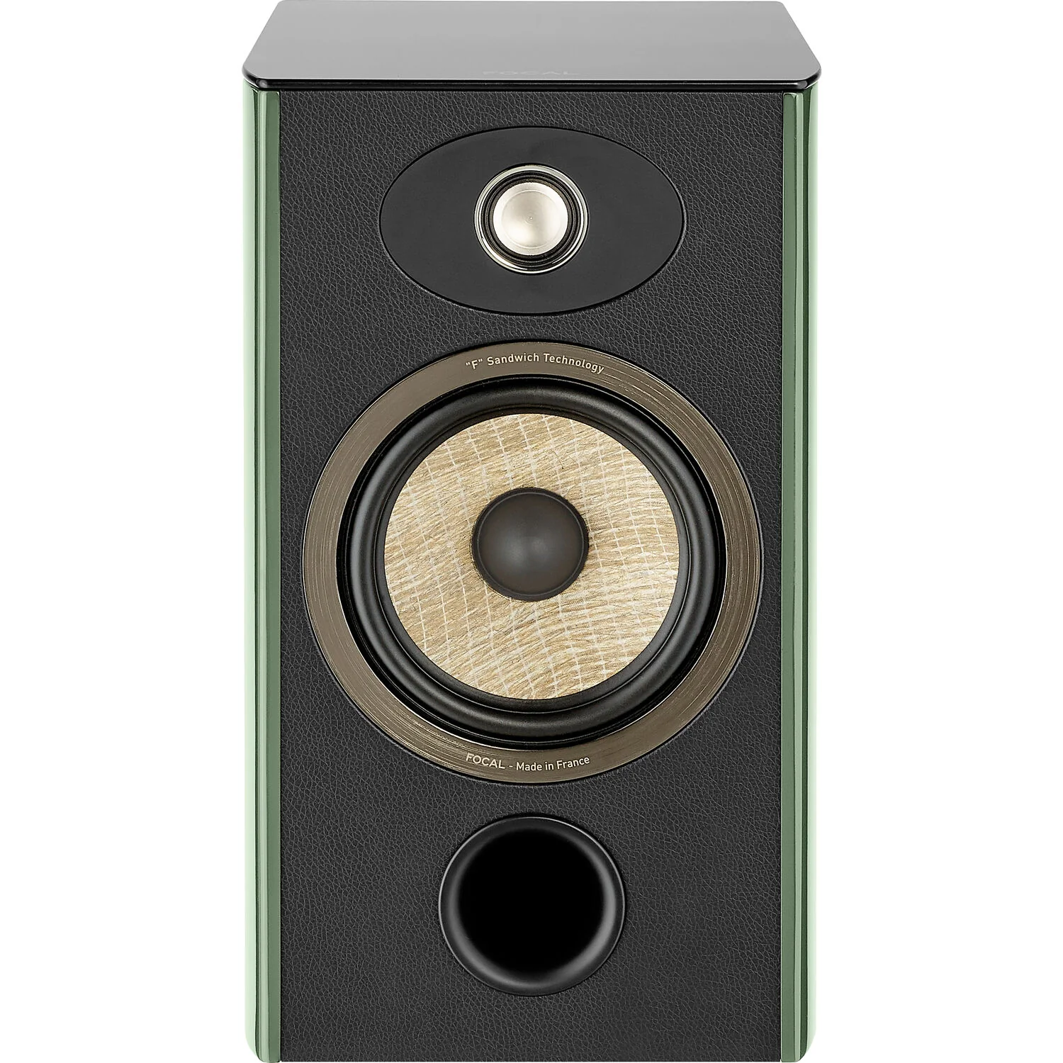 Focal Aria Evo X N1 Two-Way Bookshelf Speaker (High-Gloss Moss Green, Single) - Image 4