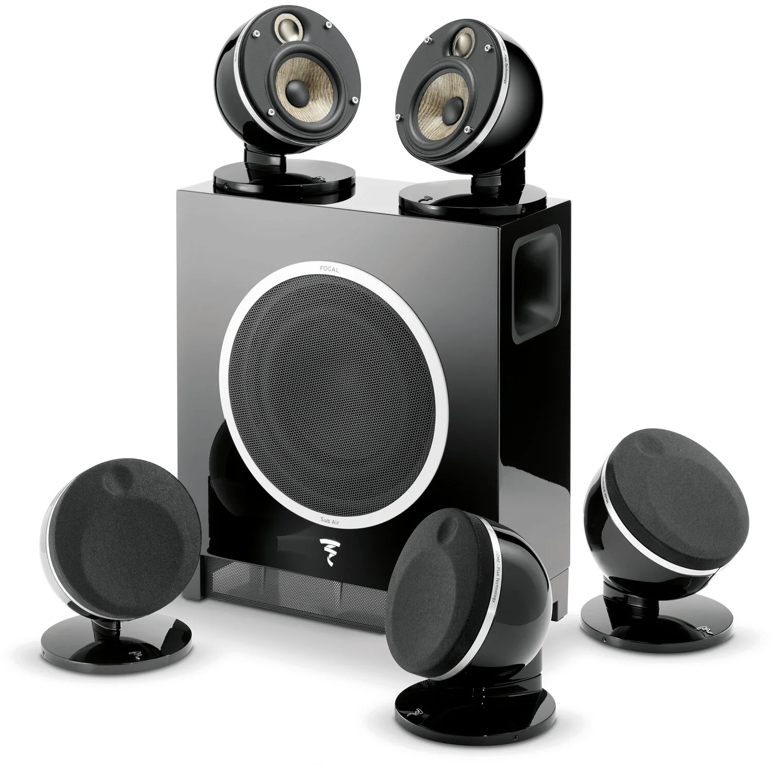 Focal Dôme Flax 5.1 Surround Sound System with Sub Air Wireless Subwoofer (Black) - Image 3