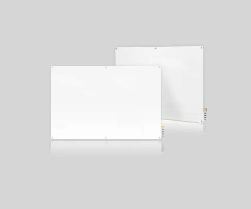 Ghent HMYRN46WH 4'x6' Harmony Glass Board- Radius Corners - White - 4 Markers and Eraser