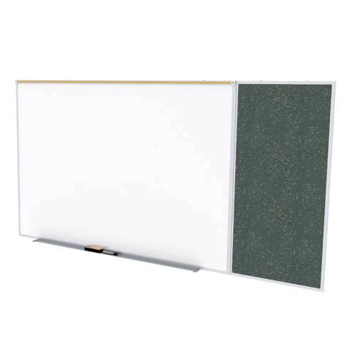 Ghent-SPC416C-ATR-TN - 4'x16' Style C Combination-Porc Magn Whtbd / Recyc Rubber Bull - Tan Speckled