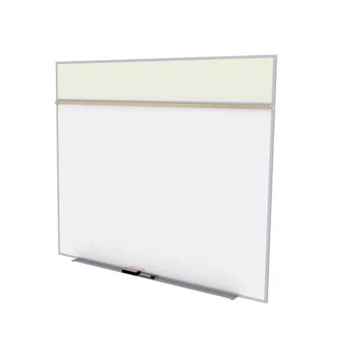 Ghent-SPC510A-V-185 - 5'x10' Style A Combination - Porcelain Magn Whtbd / Vinyl Fabric Bull - Ivory