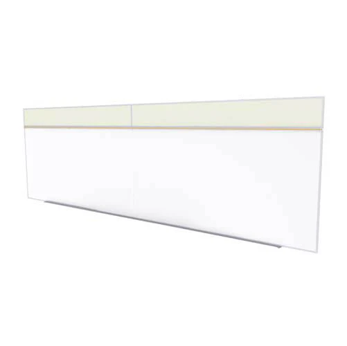 Ghent-SPC516A-V-185 - 5'x16' Style A Combination - Porcelain Magn Whtbd / Vinyl Fabric Bull - Ivory