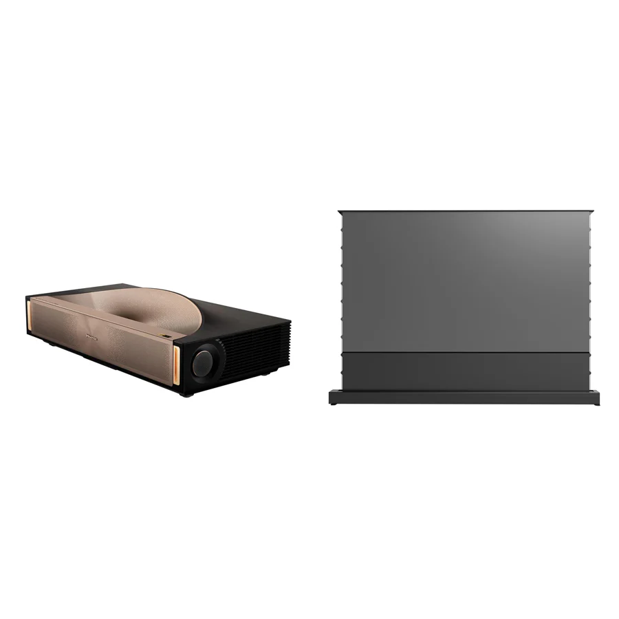 Hisense L9Q + Spectra Phoenix 100" UST Floor Rising Screen Bundle