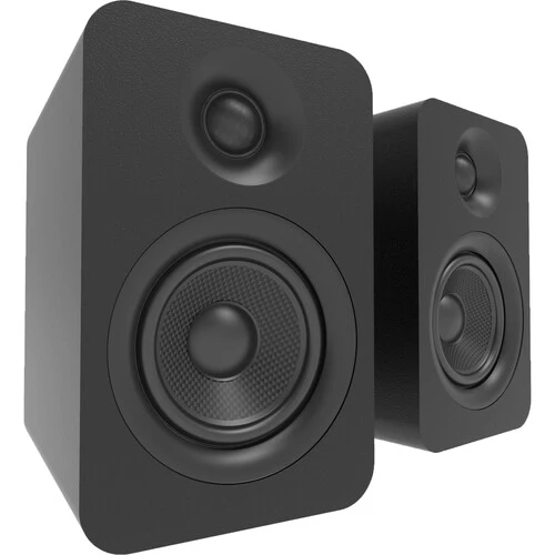Kanto Living YUP4 2-Way Bookshelf Speakers (Matte Black, Pair)
