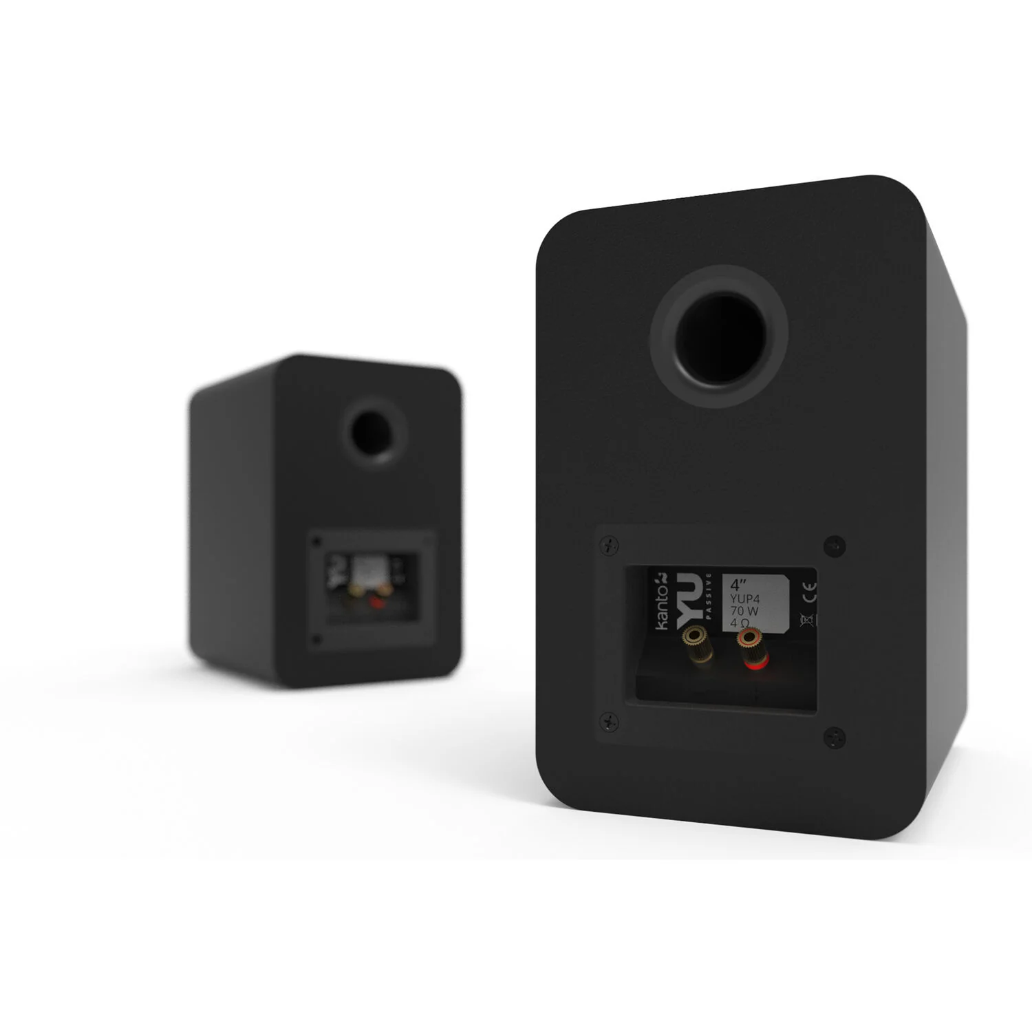 Kanto Living YUP4 2-Way Bookshelf Speakers (Matte Black, Pair) - Image 3