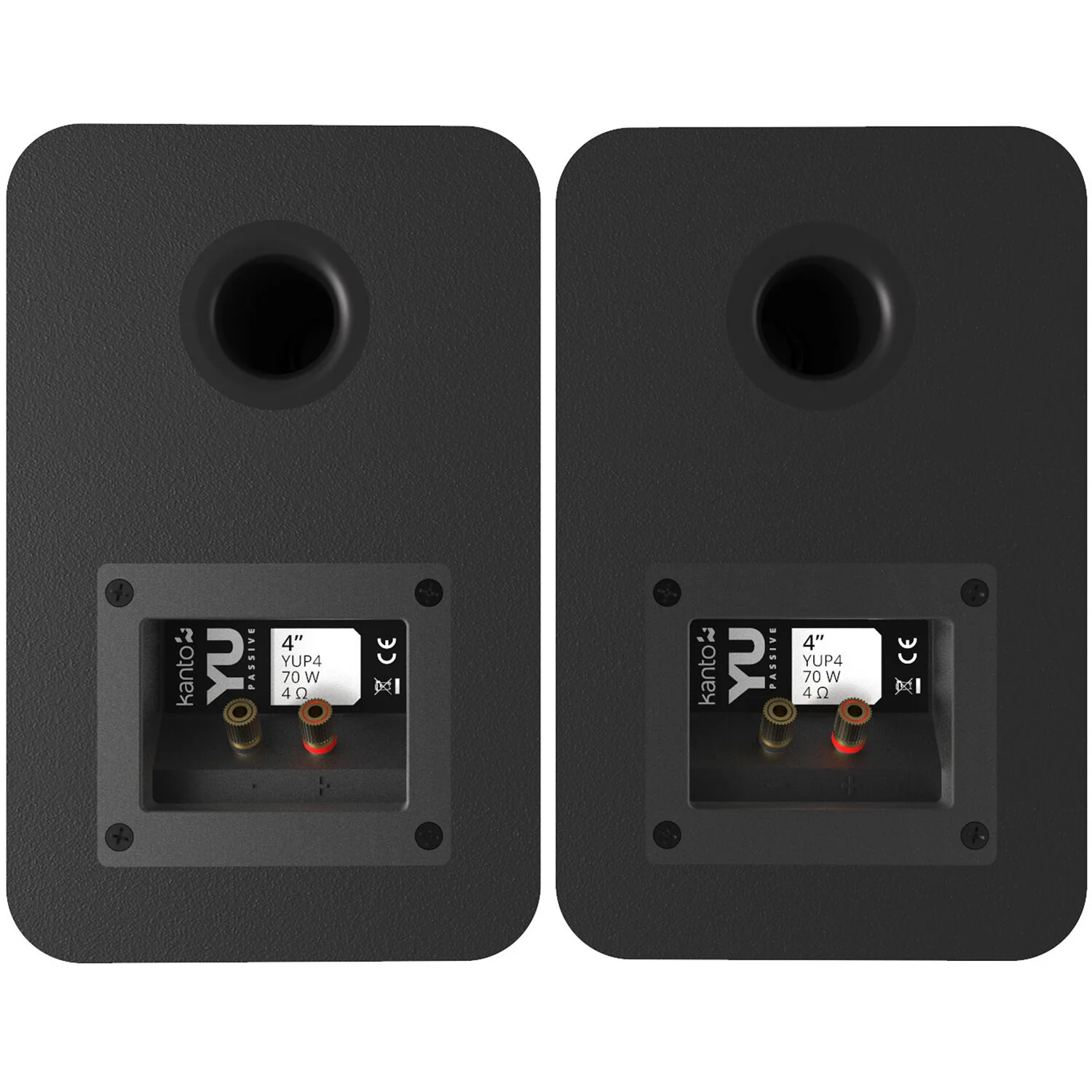 Kanto Living YUP4 2-Way Bookshelf Speakers (Matte Black, Pair) - Image 4