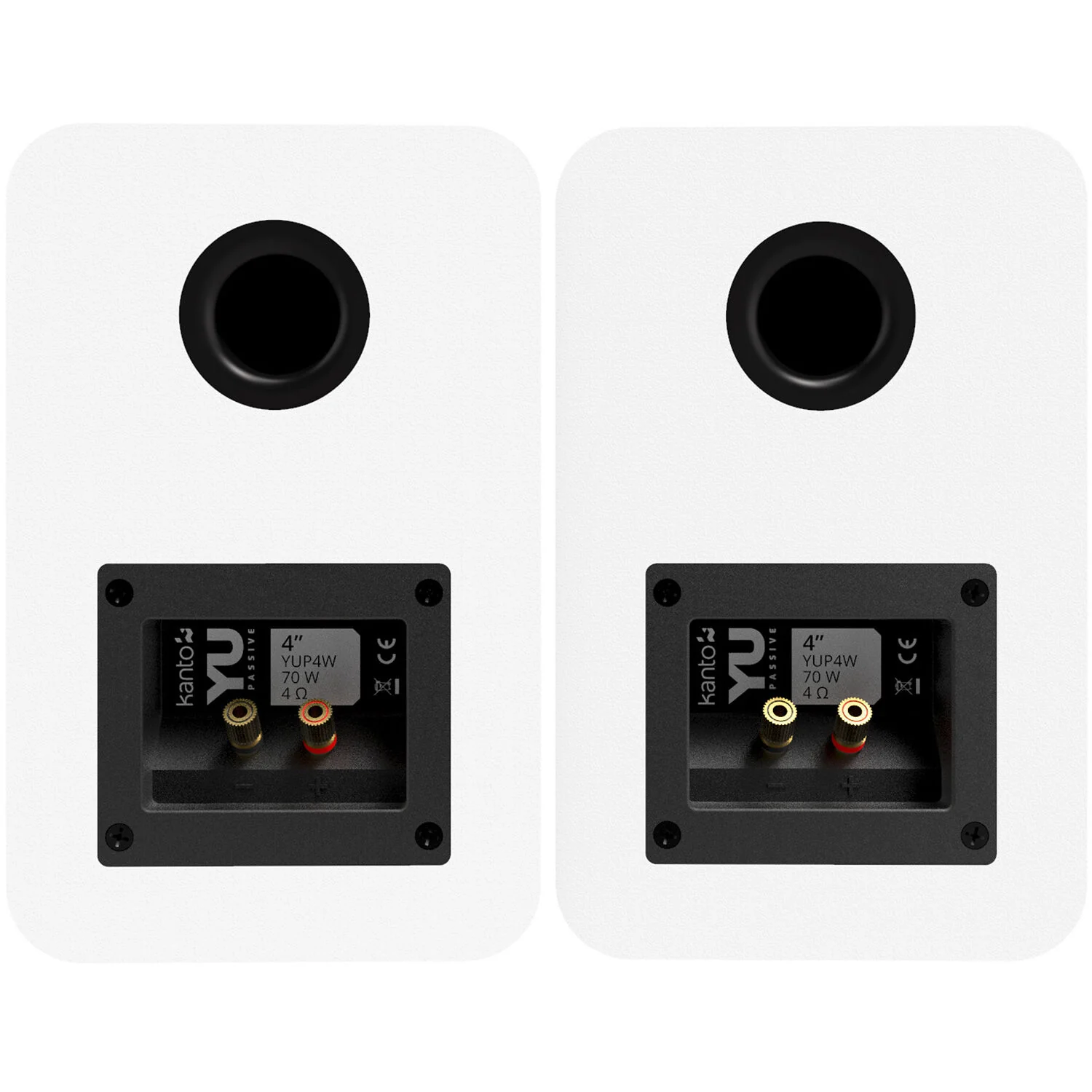 Kanto Living YUP4 2-Way Bookshelf Speakers (Matte White, Pair) - Image 5