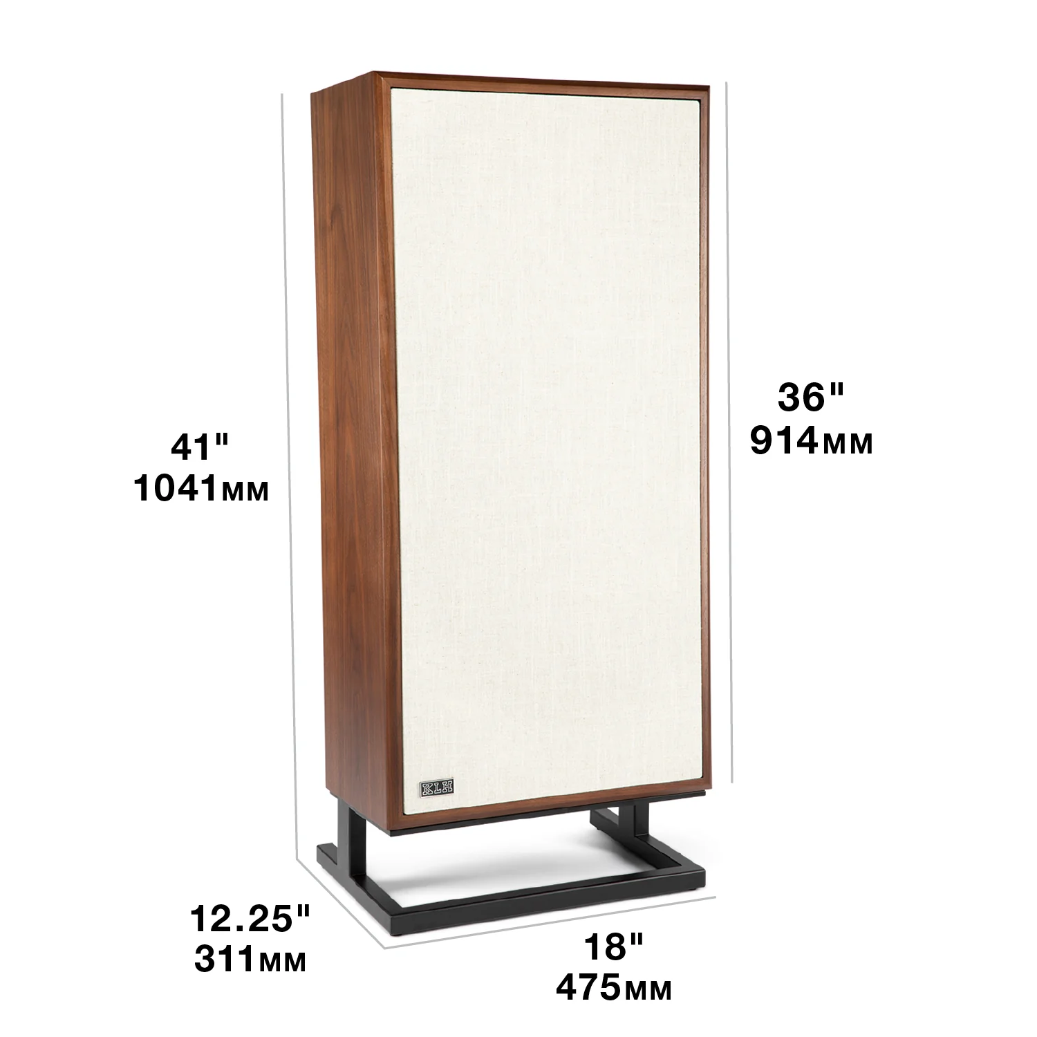 KLH Model 7 Floorstanding Speakers - English Walnut - (Pair) - Image 5