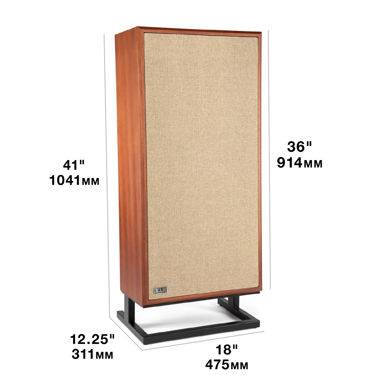 KLH Model 7 Floorstanding Speakers - West African Mahogany - (Pair) - Image 5