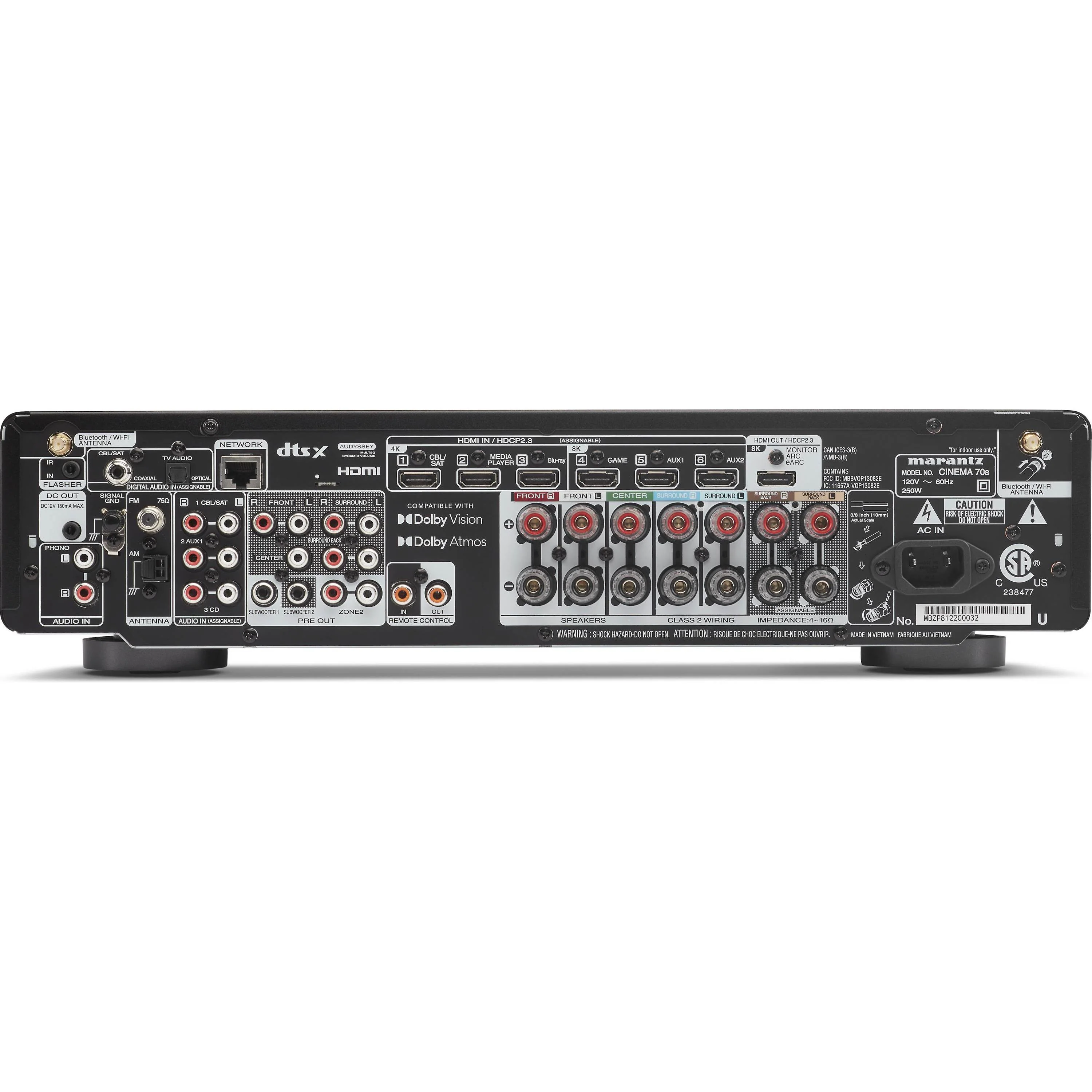 Marantz Cinema 70s Slimeline 7.2 Channel AV Receiver with 50W per channel, 8K And 6 HDMI Inputs - Image 2