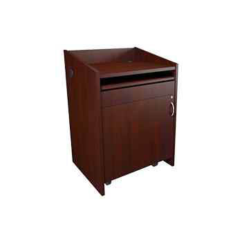 Middle Atlantic L2LDC2CCMGC PRE-CONFIGURED L2 SERIES LECTERN, 28" W, 25" D, WITH CONNECTIVITY - Grained Dark Cherry