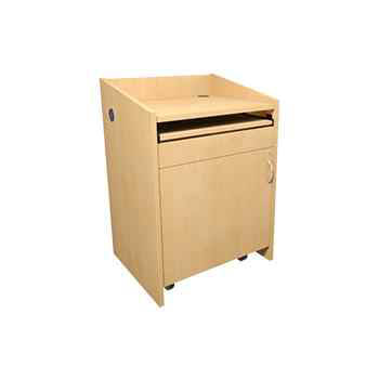 Middle Atlantic L2LDC2CCMKM PRE-CONFIGURED L2 SERIES LECTERN, 28" W, 25" D, WITH CONNECTIVITY - Knotted Maple