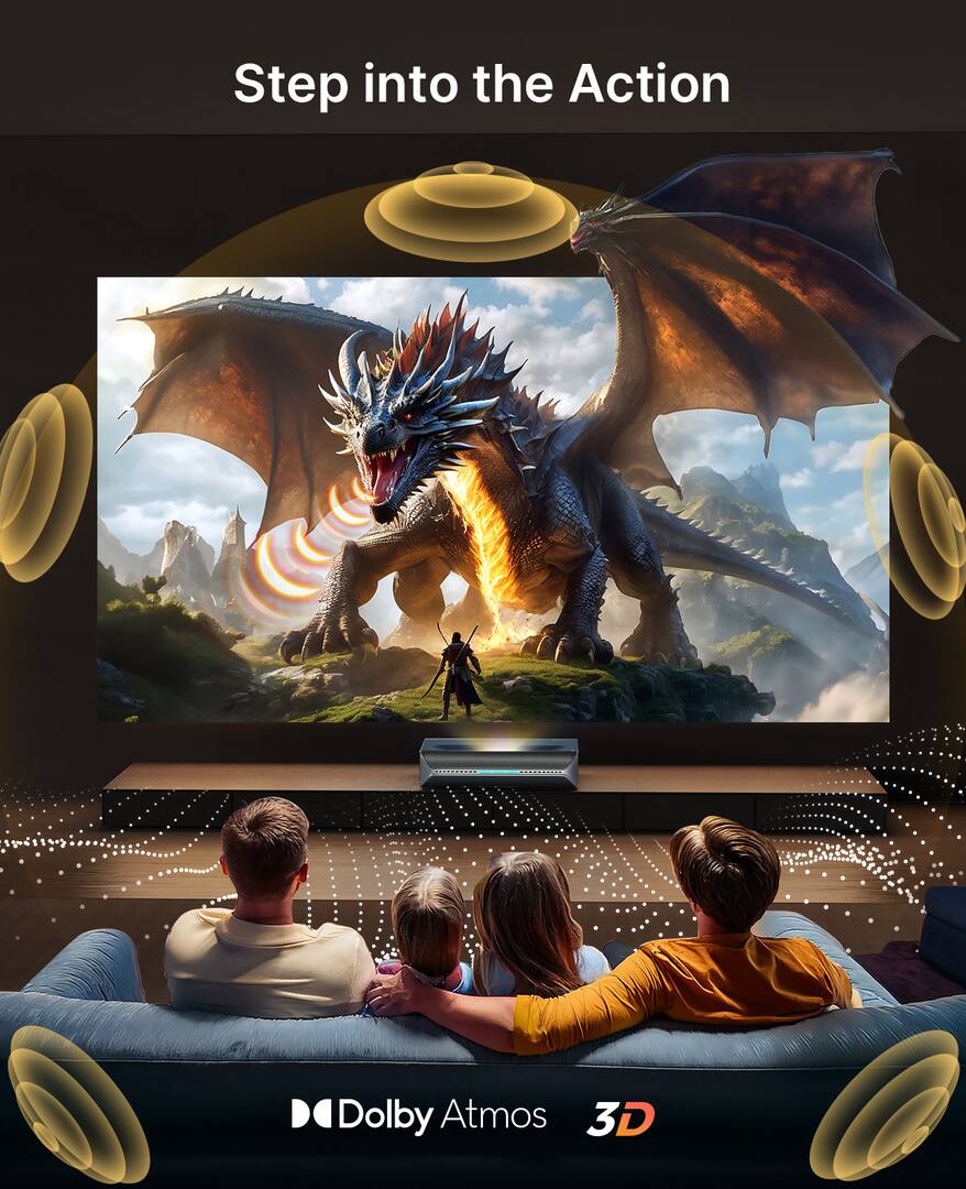 Nexigo Aurora Pro MKII 4K Triple Laser Ultra Short Throw Projector 2400 Lumens PJ92 MKII - Image 2