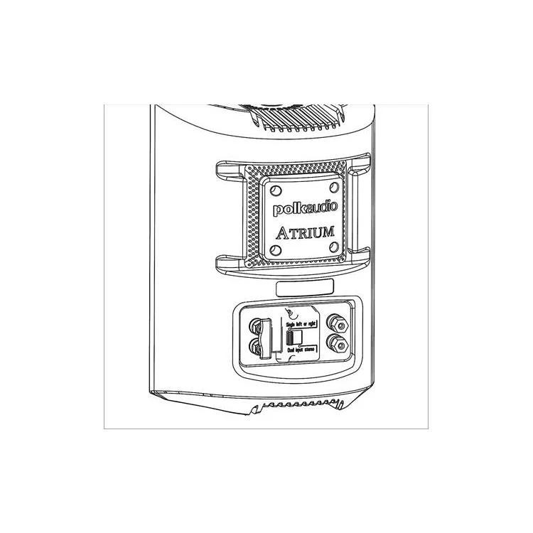 Polk Atrium8 SDI All-weather indoor/outdoor speaker with selectable stereo input mode (Black) - Image 3