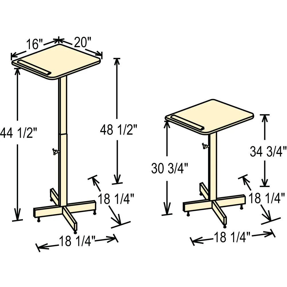 Portable Presentation Lectern, Wild Cherry - Image 3