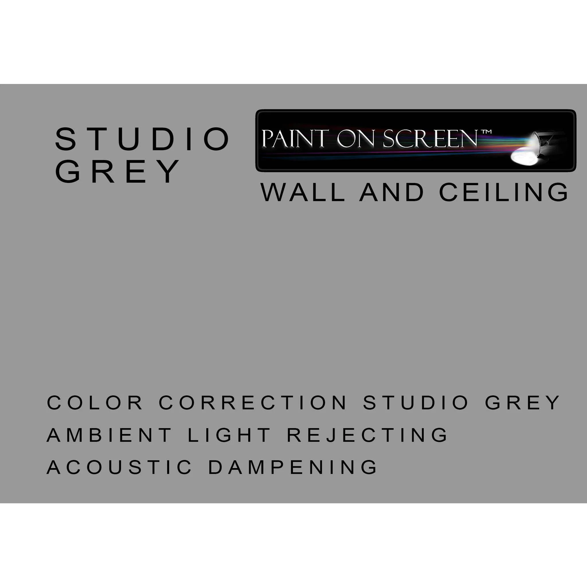 Projector Screen Paint - Wall/Ceiling Ambient Light Rejecting Acoustic Dampening -Studio Grey-Gallon - Image 2