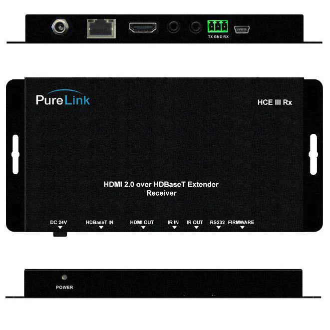 PureLink HCE III TX/RX 4K HDR over HDBaseT Extension System w/ Control and Bi-Directional PoE - Image 2