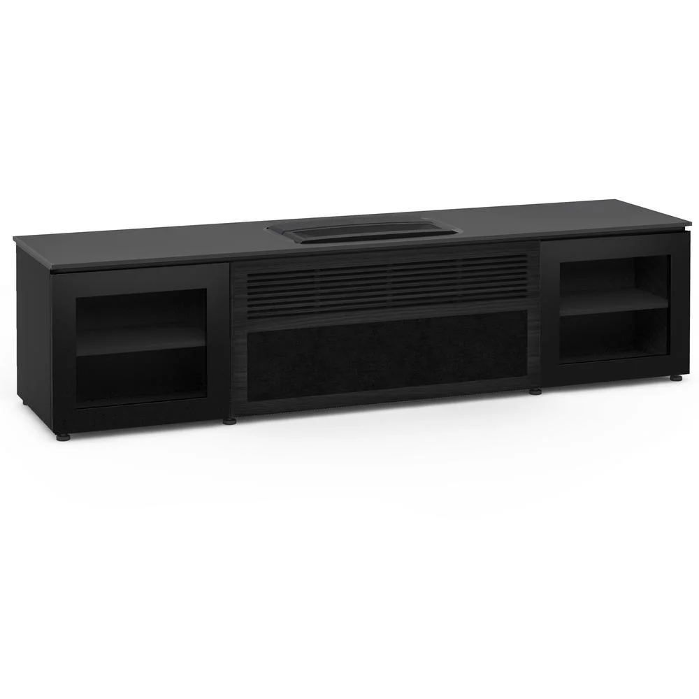 Salamander Designs Oslo 245 Cabinet for integrated Hisense PX3-PRO UST Projector - Black Glass - C2/HSEPX3/245/OS/BG