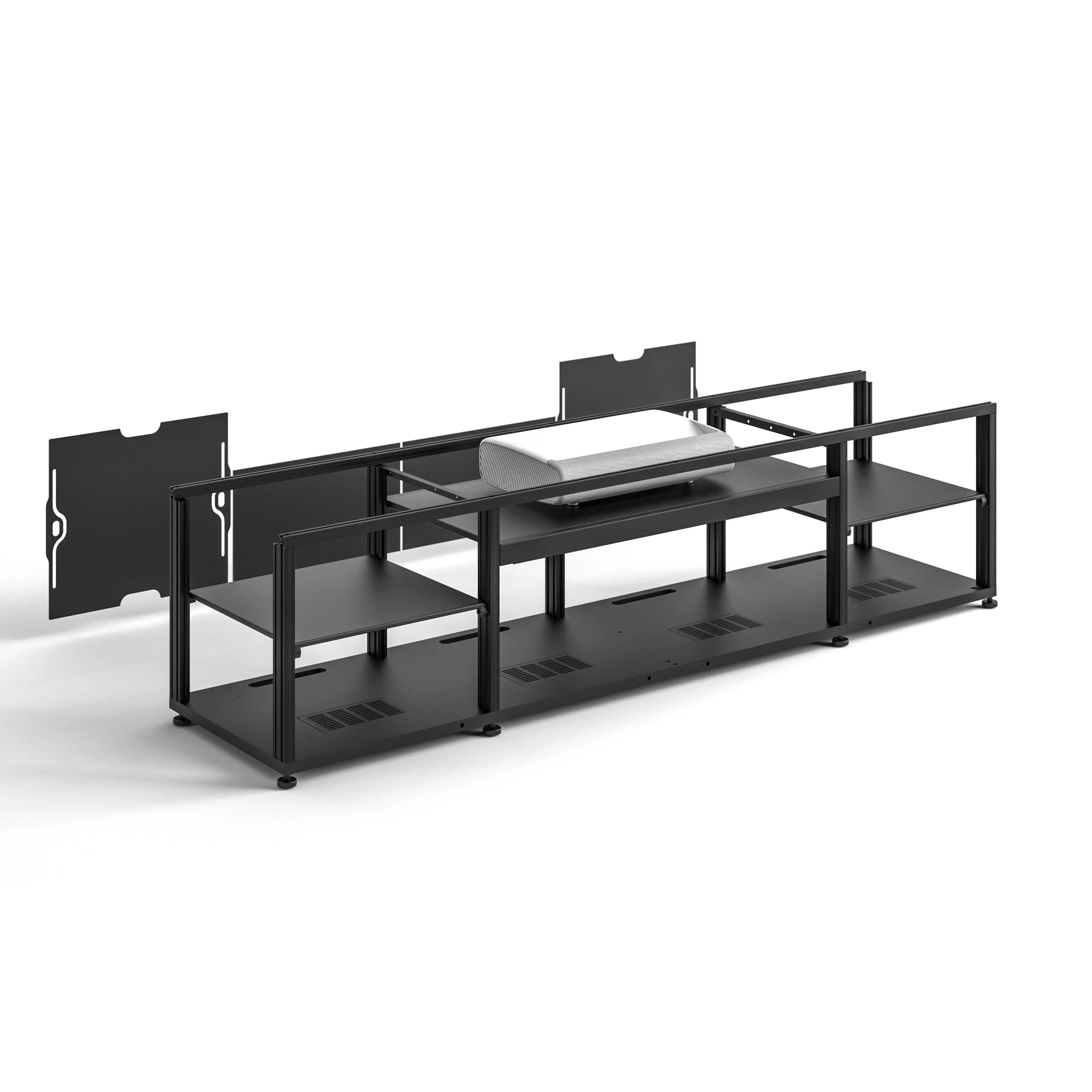 Salamander Designs Oslo 245OS Cabinet for integrated Samsung LSP9T UST Projector - Black Glass, Black Top - X/SMG9/245OS/BG - Image 2