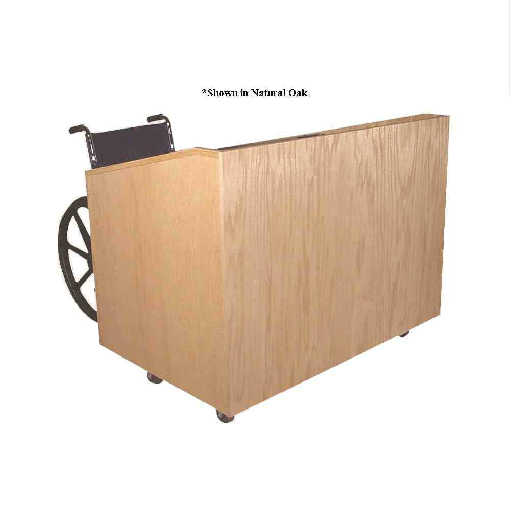Sound-Craft ADA-2V-Natural Oak ADA Compliant Height Adjustable Multimedia Workstation with Natural Oak Wood Veneer