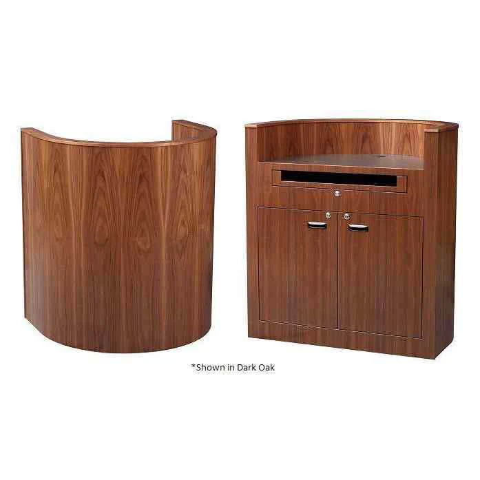 Sound-Craft BFV42-Natural Oak The President Series 48"H Curved Design Podium with Natural Oak Wood Veneer