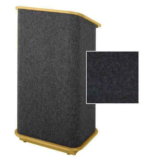 Sound-Craft CFLO-Onyx Convention Series 48"H Lectern with Onyx Carpet and Natural Oak Wood Trim