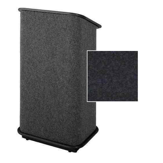 Sound-Craft CMLB-Onyx Convention Series 48"H Modular Lectern with Onyx Carpet and Black Wood Trim - Image 3
