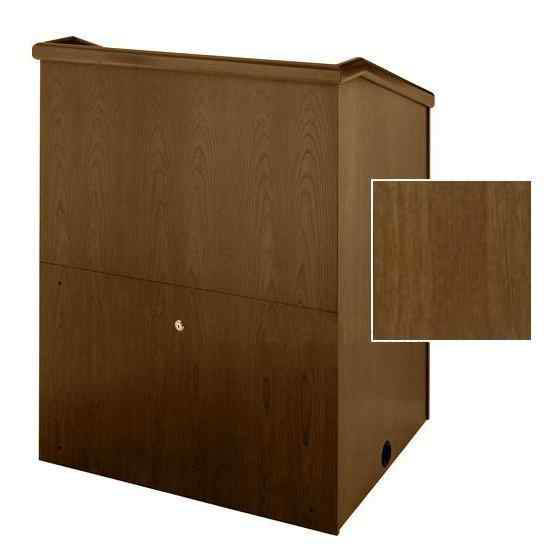Sound-Craft MML48V-Natural Sapele Presenter Series 48"H x 48"W Multimedia Lectern with Natural Sapele Wood Veneer