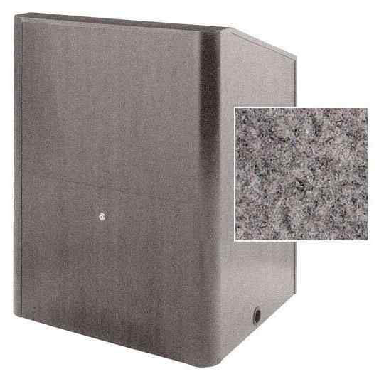 Sound-Craft MMR36C-Gunmetal Instructor LG Series 48"H x 36"W Multimedia Lectern with Gunmetal Carpeted Fabric